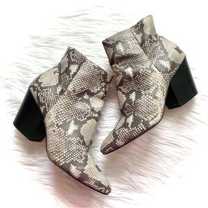 Dolce Vita Snakeskin Booties 10 Gray